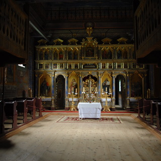 Wnętrze cerkwi łemkowskiej